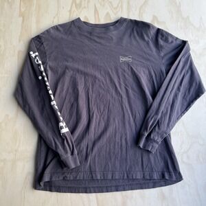 Budweiser PacSun Shirt Mens Small Gray Long Sleeve Beer Graphic Tee T-Shirt